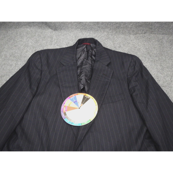 Jos. A Bank Blazer Men's Size 40R‎ Dark Blue Pinstripe Premium Collection Wool - Picture 2 of 9
